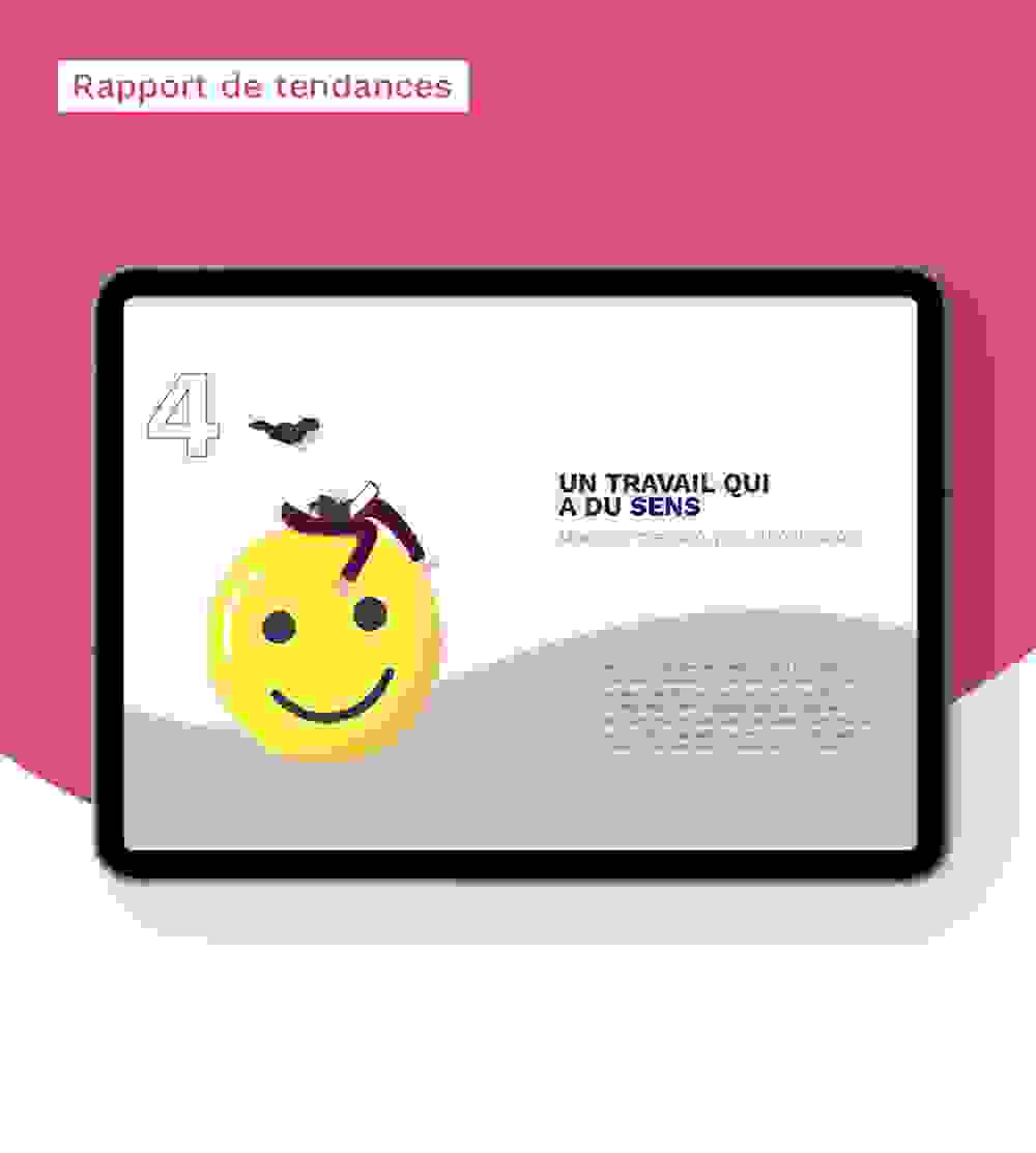 page sur un travail qui a du sens du rapport sur les tendances RH 2024 de Bright Plus